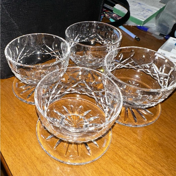 4 Waterford Lismore pattern dessert bowls/cups - Picture 5 of 8